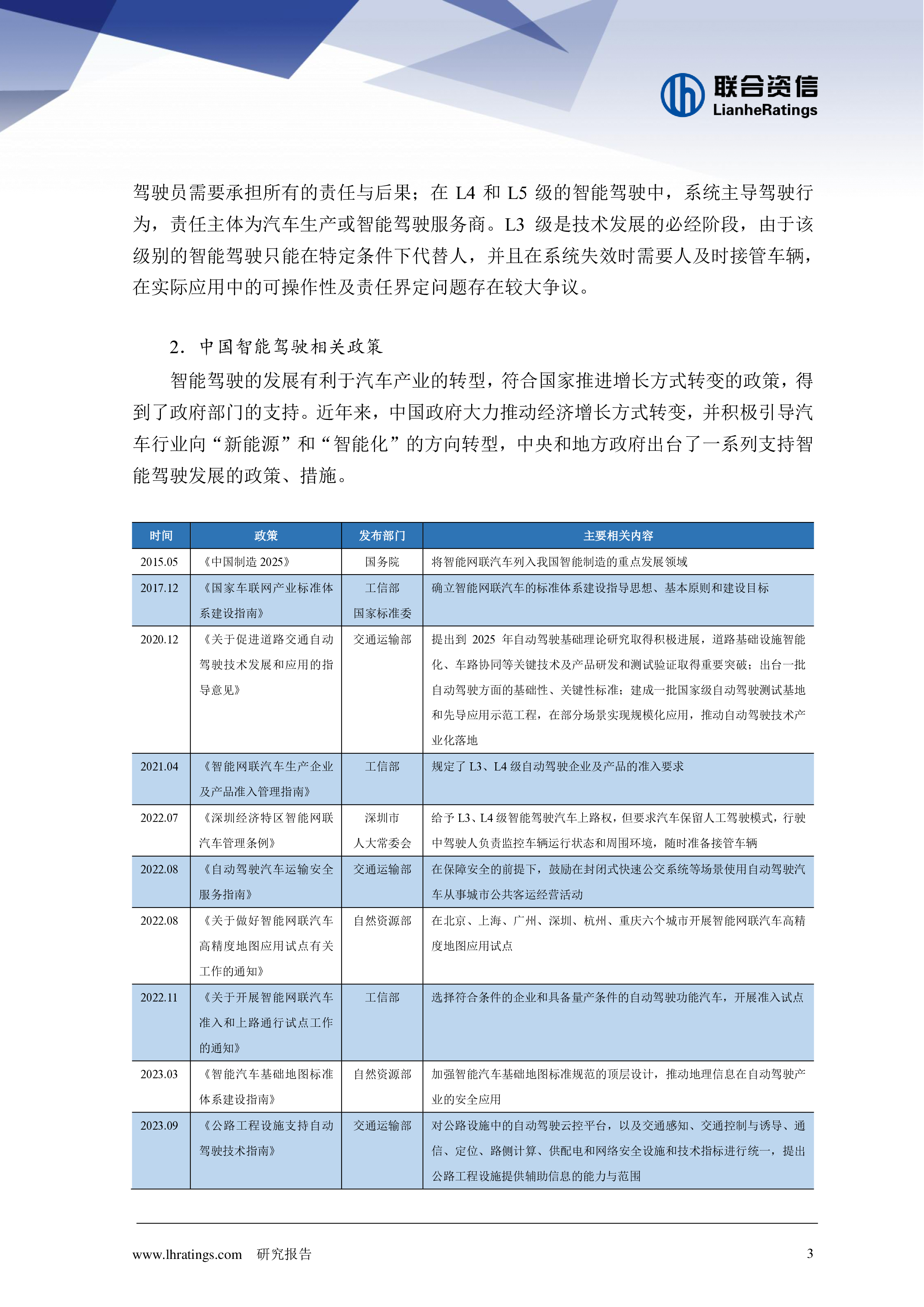 联合资信2023蓄势待发前景可期-智能驾驶产业链发展情况简析报告18页